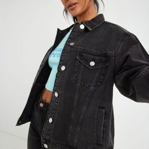 NWT Boyfriend fit black jean jacket